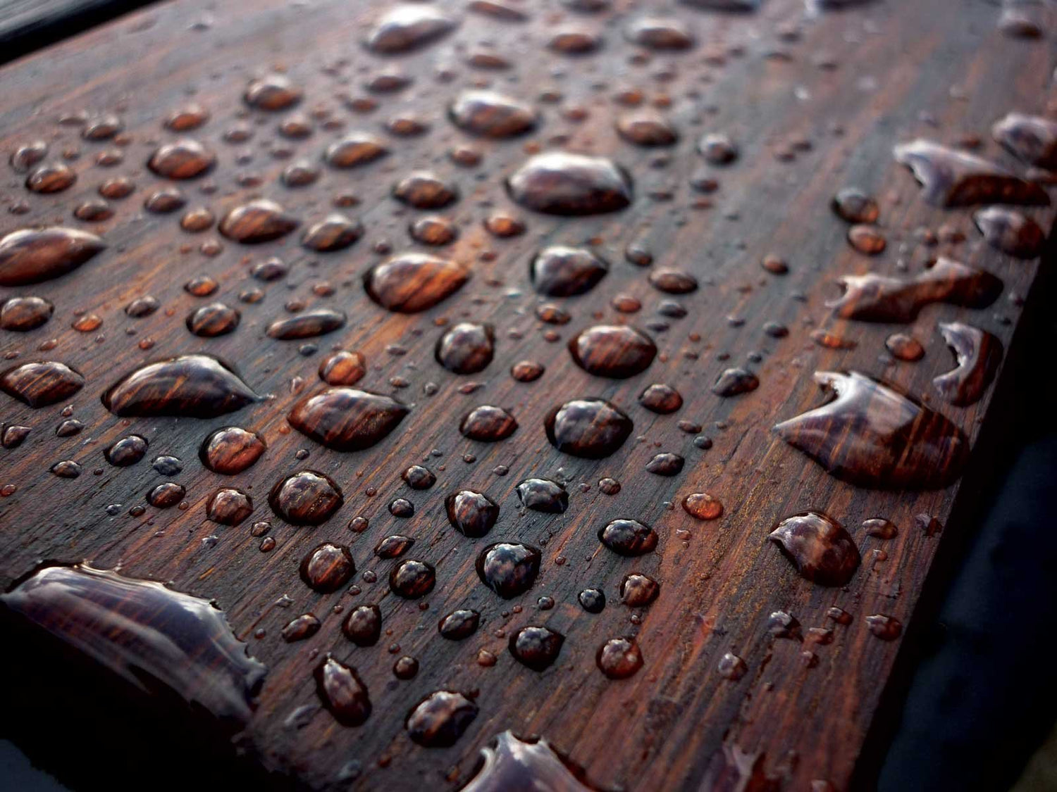 Deck surface showing water resistance with CUTEK® stain